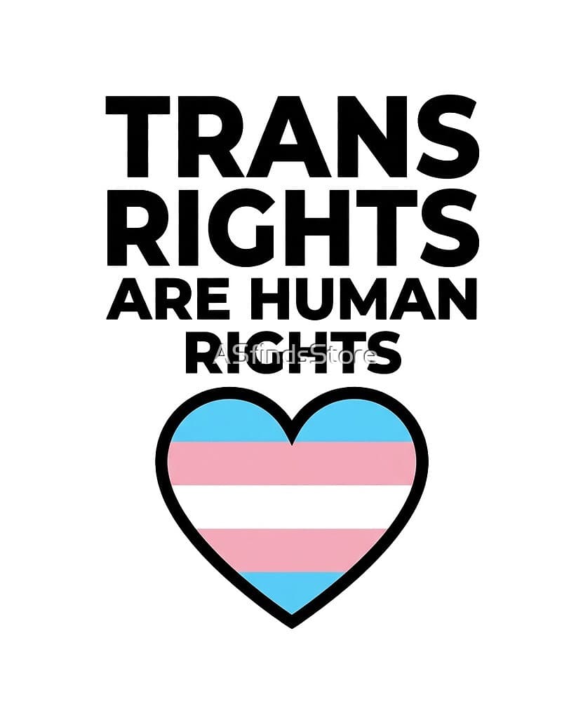 Trans Pride Heart design — a heart in the transgender flag colours